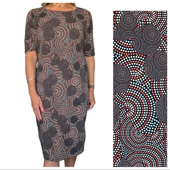 GEOMETRIC DESIGN DRESS, XL - Picture 1 of 6